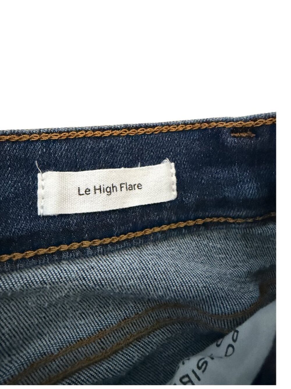 FRAME Le High Flare Jeans Cropped High Rise Flare Denim Size 26 Raw Hem Cut Off - Picture 6 of 8